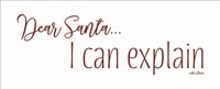 Framed Dear Santa - I Can Explain