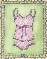 Framed 'Lingerie Pink Cami Set' border=