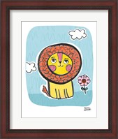 Framed Wild About You Lion