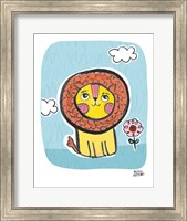 Framed Wild About You Lion