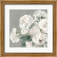 Framed Peonies on Gray