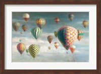 Framed Hot Air Balloons with Pink Crop