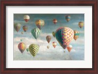 Framed Hot Air Balloons with Pink Crop