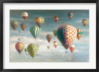 Framed Hot Air Balloons with Pink Crop