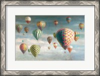 Framed Hot Air Balloons with Pink Crop