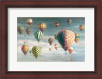 Framed Hot Air Balloons with Pink Crop