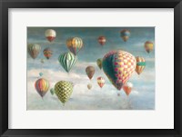 Framed Hot Air Balloons with Pink Crop