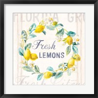Framed Floursack Lemon V Bright