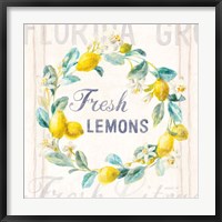 Framed Floursack Lemon V Bright