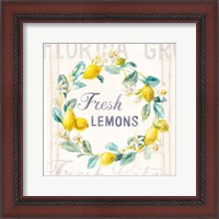 Framed Floursack Lemon V Bright