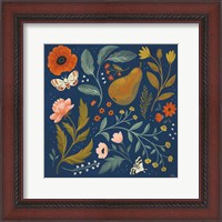 Framed Blue Botanical II