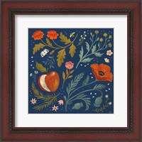 Framed Blue Botanical III