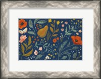 Framed Blue Botanical I