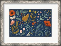 Framed Blue Botanical I