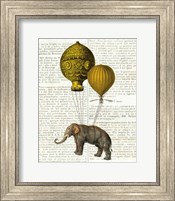 Framed Elephant Ride II v2 Newsprint