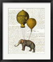 Framed Elephant Ride II v2 Newsprint