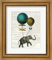 Framed Elephant Ride I v2 Newsprint