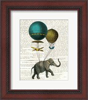 Framed Elephant Ride I v2 Newsprint