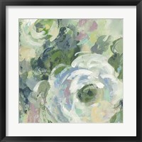 Framed Sage and Lavender Peonies III Light