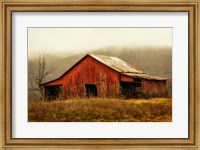 Framed Skylight Barn in the Fog