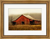 Framed Skylight Barn in the Fog