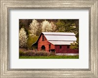 Framed Skylight Red Barn