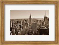 Framed New York Sepia View