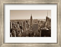 Framed New York Sepia View