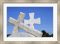 Framed Crosses By The Sea