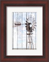 Framed White Washed Windmill