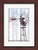Framed White Washed Windmill