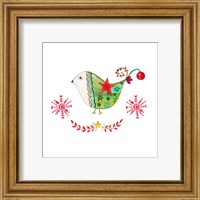 Framed 'Christmas Dove I' border=