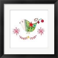 Framed 'Christmas Dove I' border=