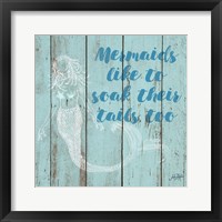 Mermaid Saying II Framed Print