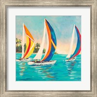 Framed Sunset Sails I