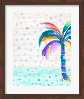 Framed Funky Palm on Dots I