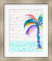 Framed Funky Palm on Dots I