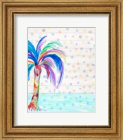 Framed Funky Palm on Dots II