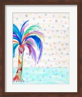 Framed Funky Palm on Dots II