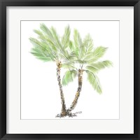 Palm Tree on White I Framed Print