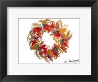 Framed Christmas Wreath with Berries