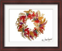 Framed Christmas Wreath with Berries