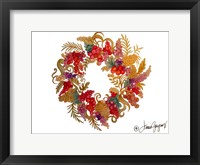 Framed Christmas Wreath with Berries