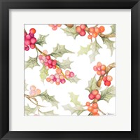 Framed Watercolor Holly I