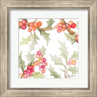 Framed Watercolor Holly II