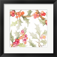 Framed Watercolor Holly II