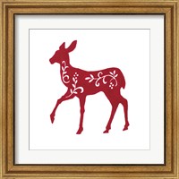 Framed 'Holiday Deer I' border=