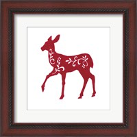 Framed Holiday Deer I