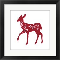 Holiday Deer I Framed Print