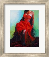 Framed Lady in Red